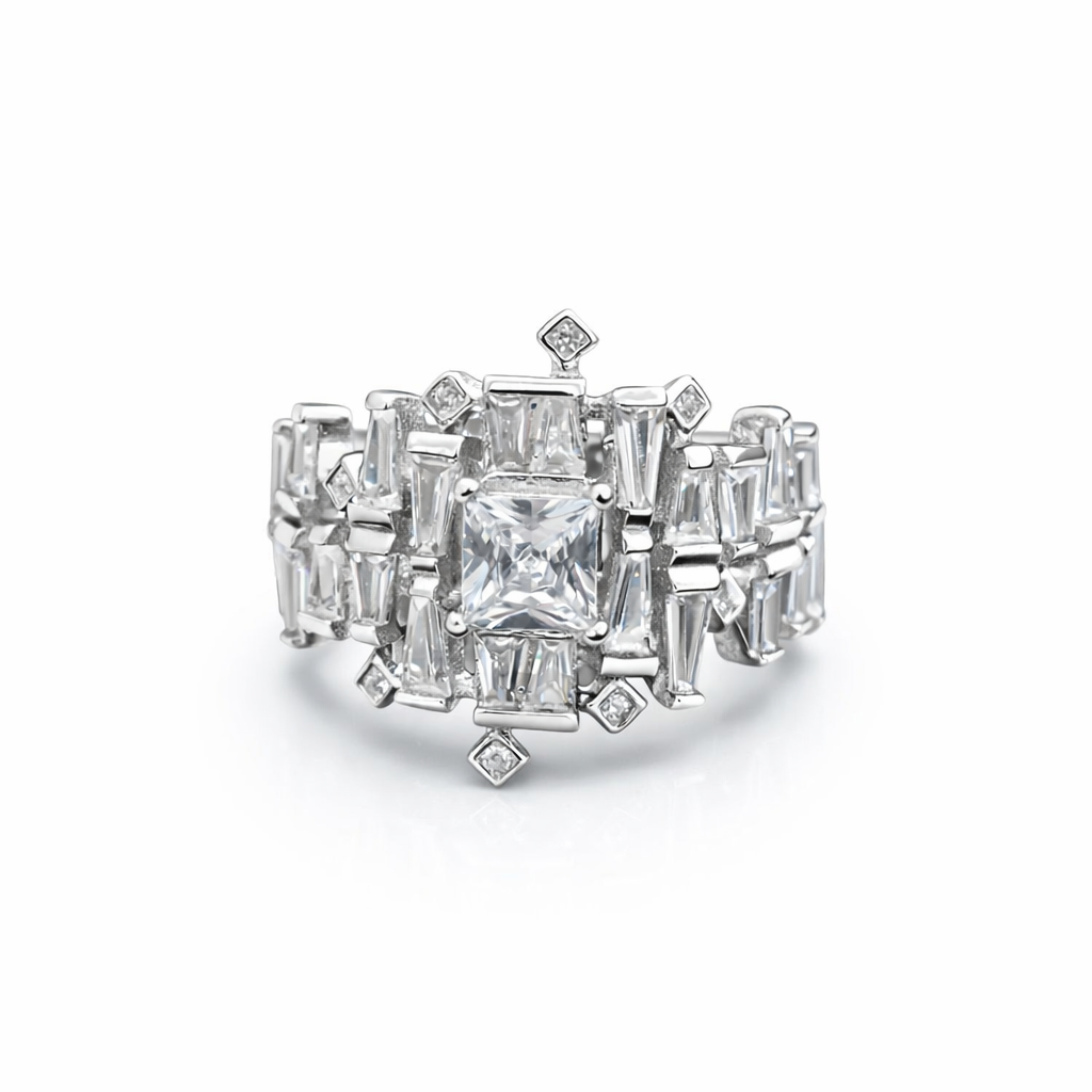 Geometric Baguette Cluster Statement Ring