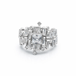 Geometric Baguette Cluster Statement Ring