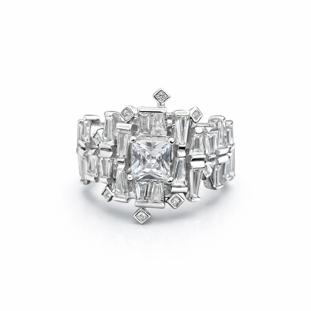 Geometric Baguette Cluster Statement Ring