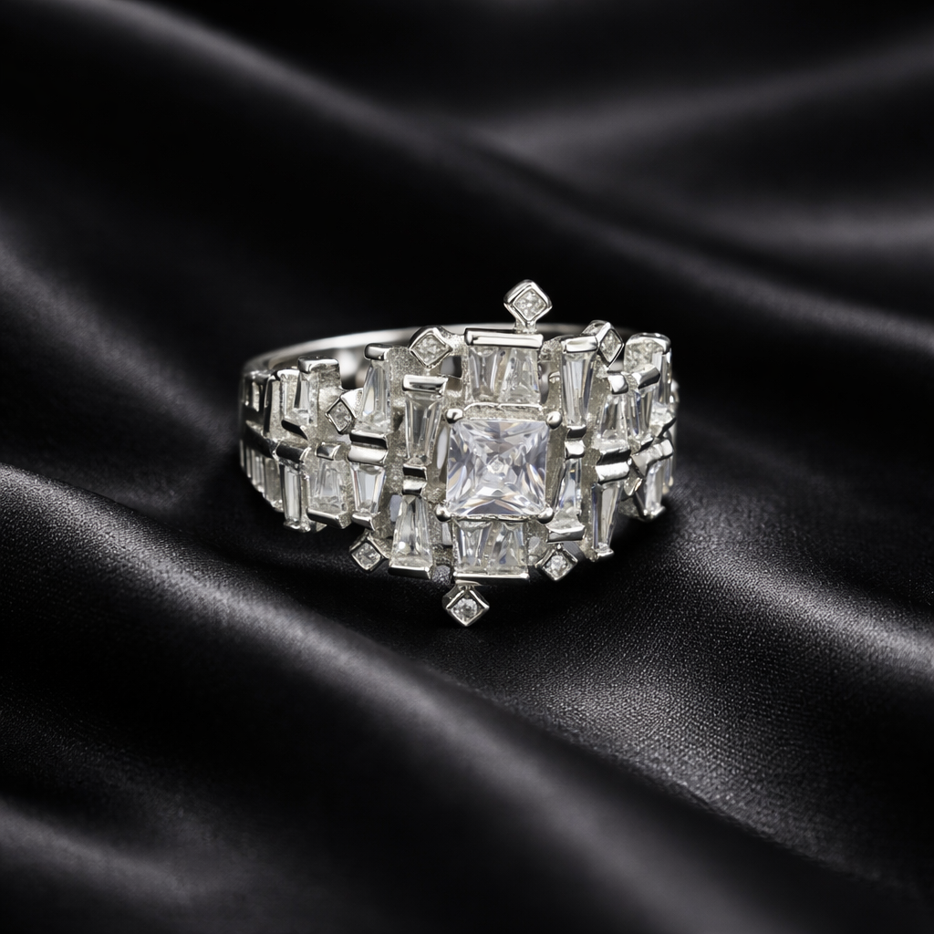 Geometric Baguette Cluster Statement Ring