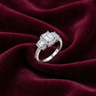 Adjustable Emerald Cut Three-Stone Ring