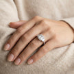 Adjustable Emerald Cut Three-Stone Ring