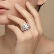 Geometric Baguette Cluster Statement Ring