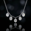 Multi Drop Stone Pendant Necklace