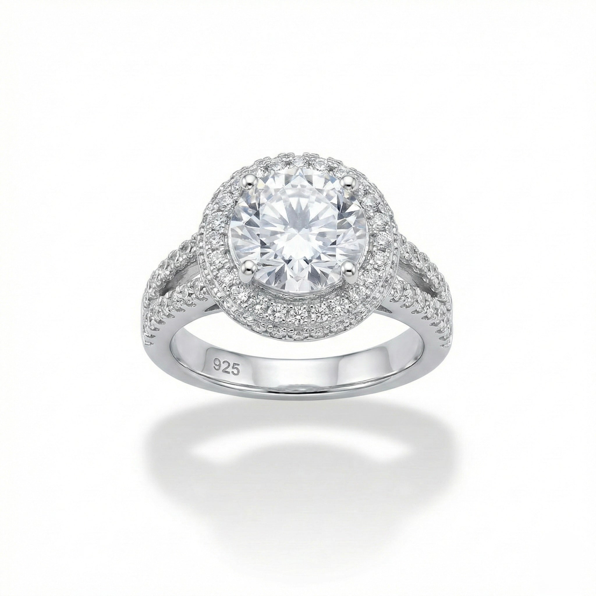 Classic Halo Adjustable Round Cut Ring