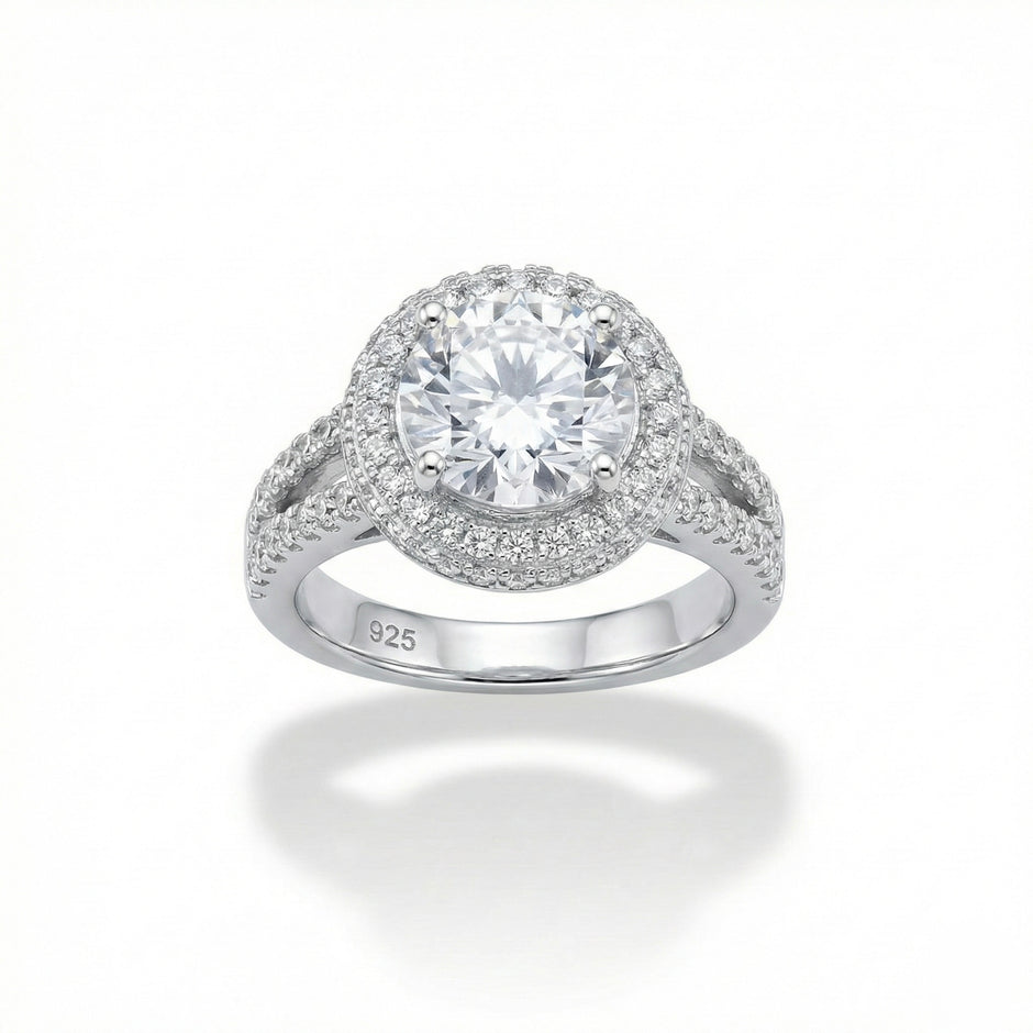 Classic Halo Adjustable Round Cut Ring