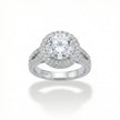 Classic Halo Adjustable Round Cut Ring