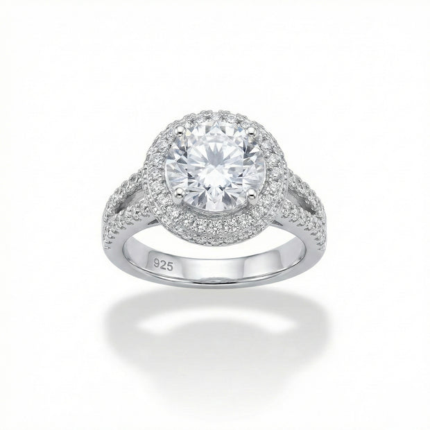 Classic Halo Adjustable Round Cut Ring
