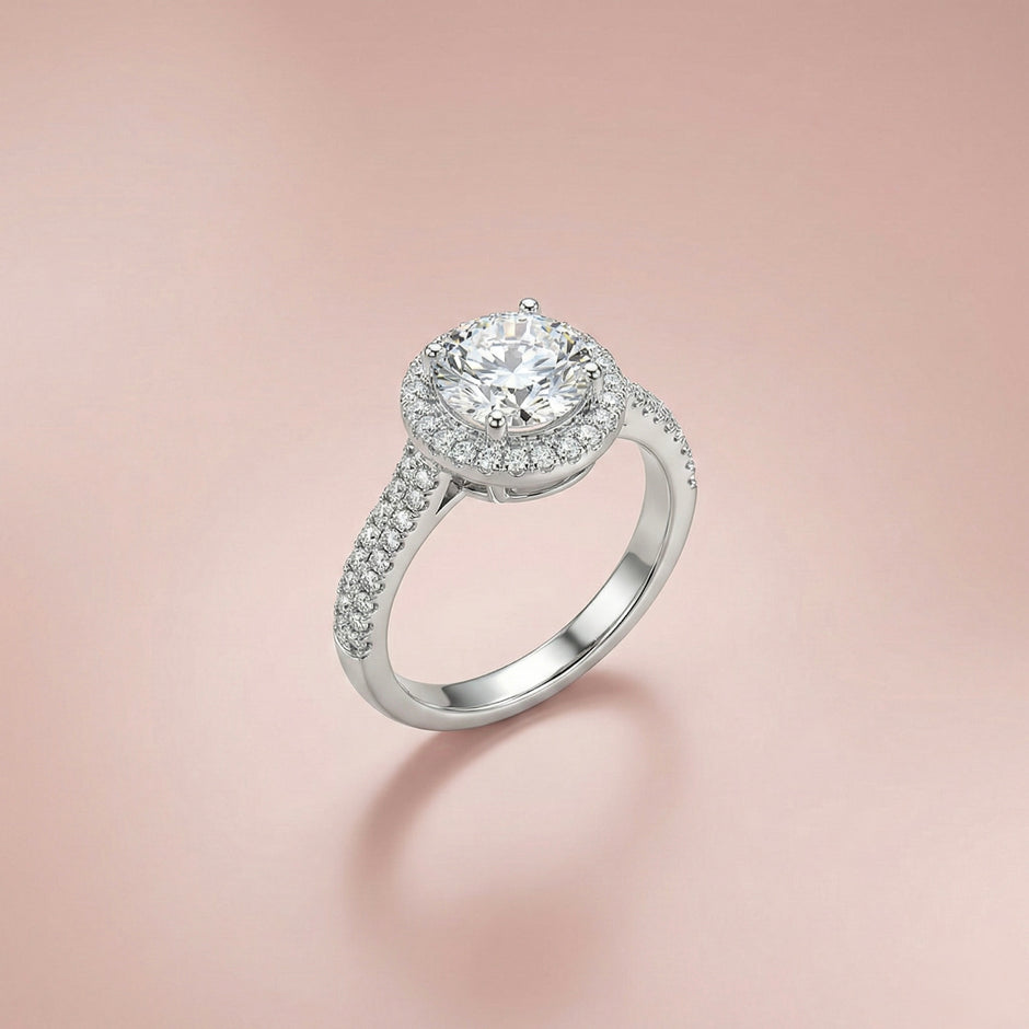 Classic Halo Adjustable Round Cut Ring