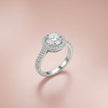 Classic Halo Adjustable Round Cut Ring