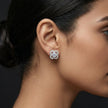 Floral Diamond Stud Earrings