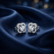 Floral Diamond Stud Earrings