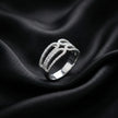 Intertwined Pavé Multi Row Silver Ring