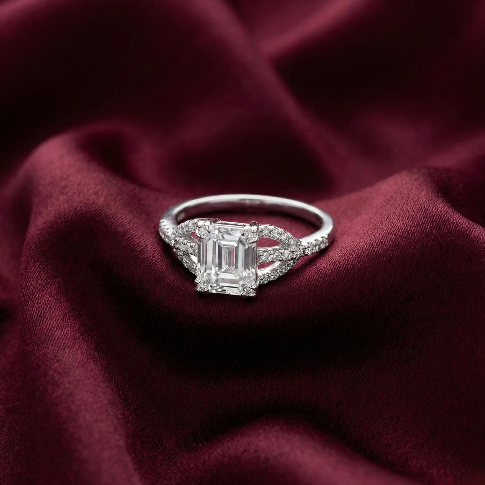 Emerald Cut Solitaire Ring