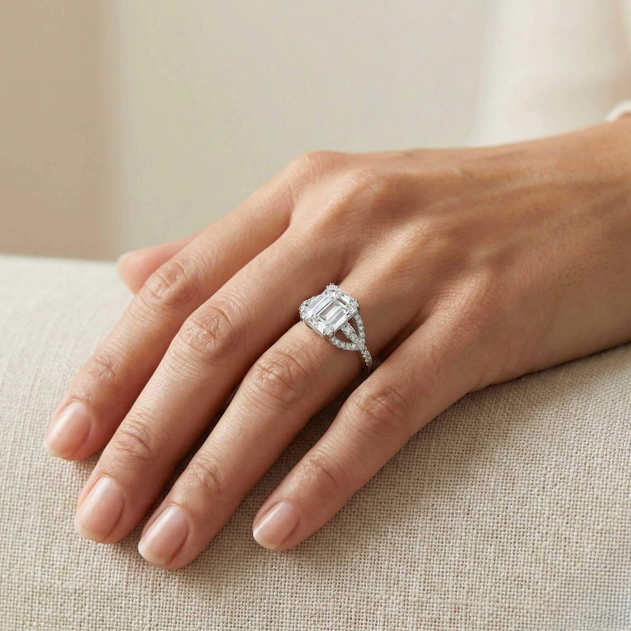 Emerald Cut Solitaire Ring