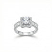 Luxury Adjustable Halo Round Cut Ring