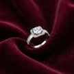 Luxury Adjustable Halo Round Cut Ring
