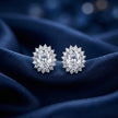 Oval Halo Solitaire Stud Earrings