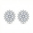 Oval Halo Solitaire Stud Earrings