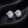 Oval Halo Solitaire Stud Earrings