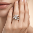 Marquise Center Geometric Cage Ring