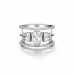 Marquise Center Geometric Cage Ring