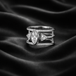 Marquise Center Geometric Cage Ring