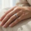 Round Solitaire Adjustable Ring