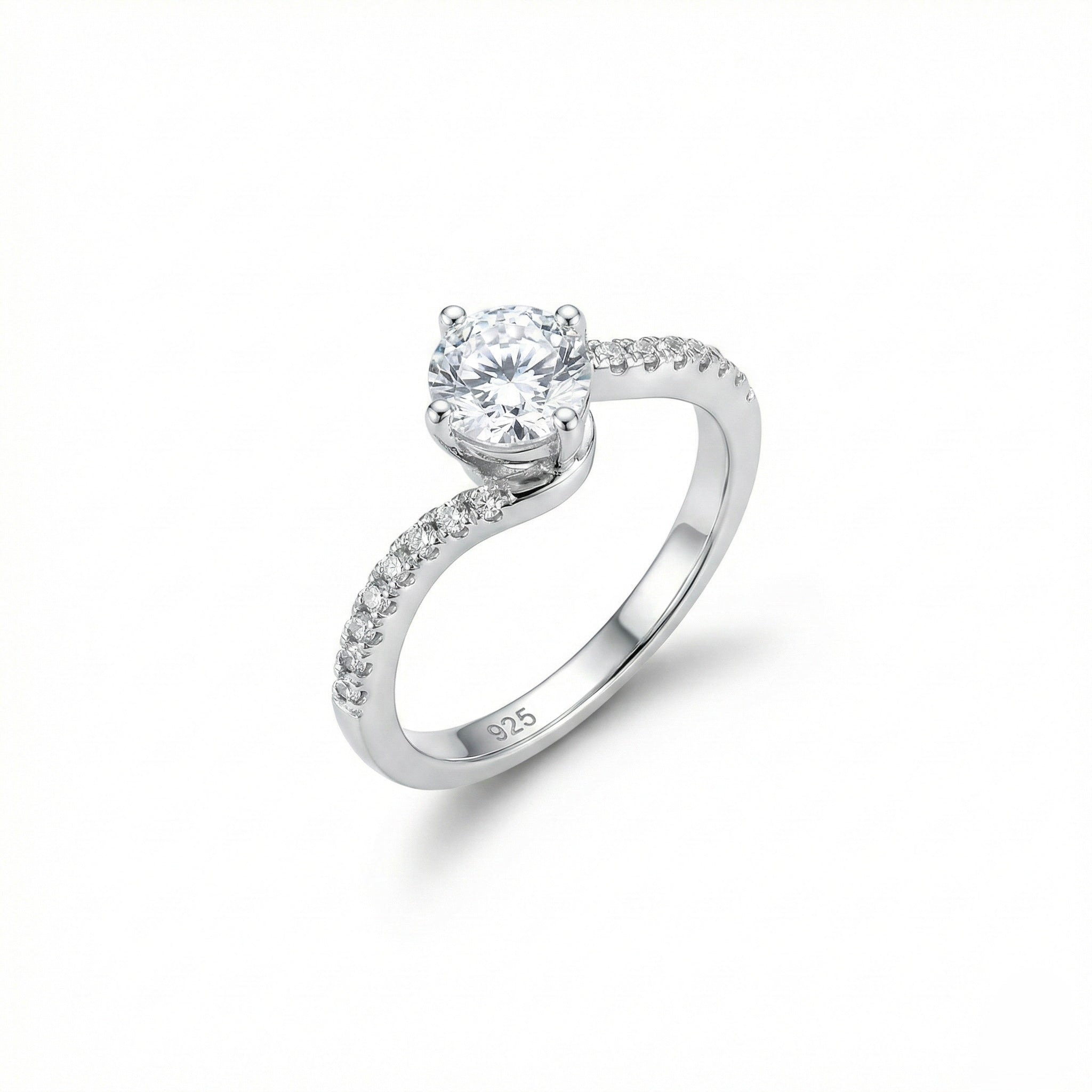 Round Solitaire Adjustable Ring