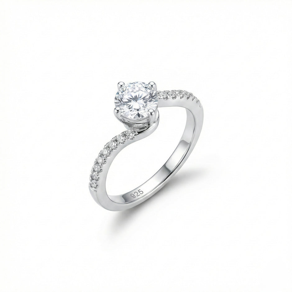 Round Solitaire Adjustable Ring