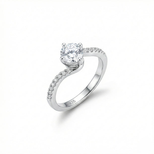 Round Solitaire Adjustable Ring