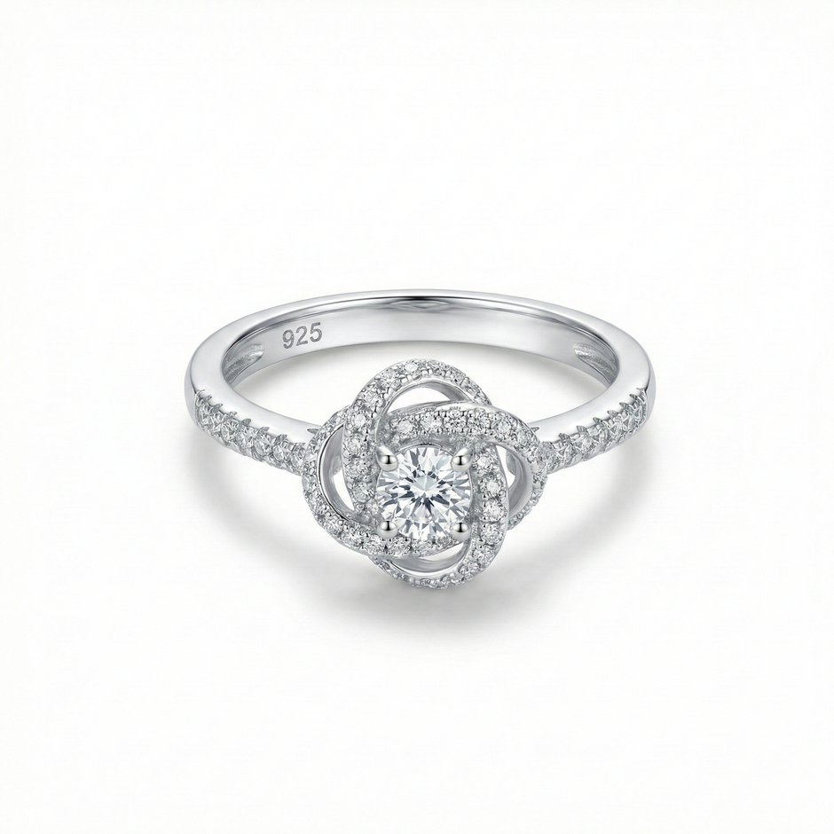 Twisted Halo Adjustable Ring