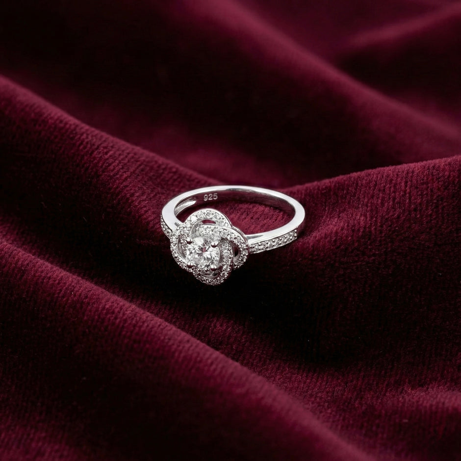 Twisted Halo Adjustable Ring