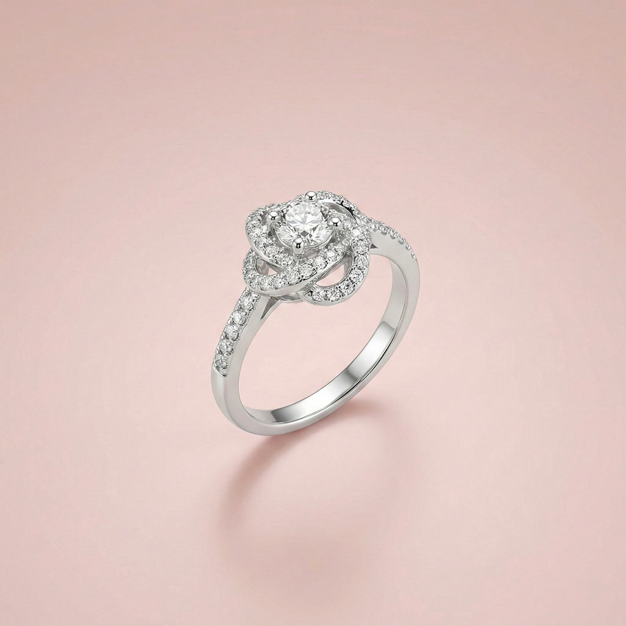 Twisted Halo Adjustable Ring