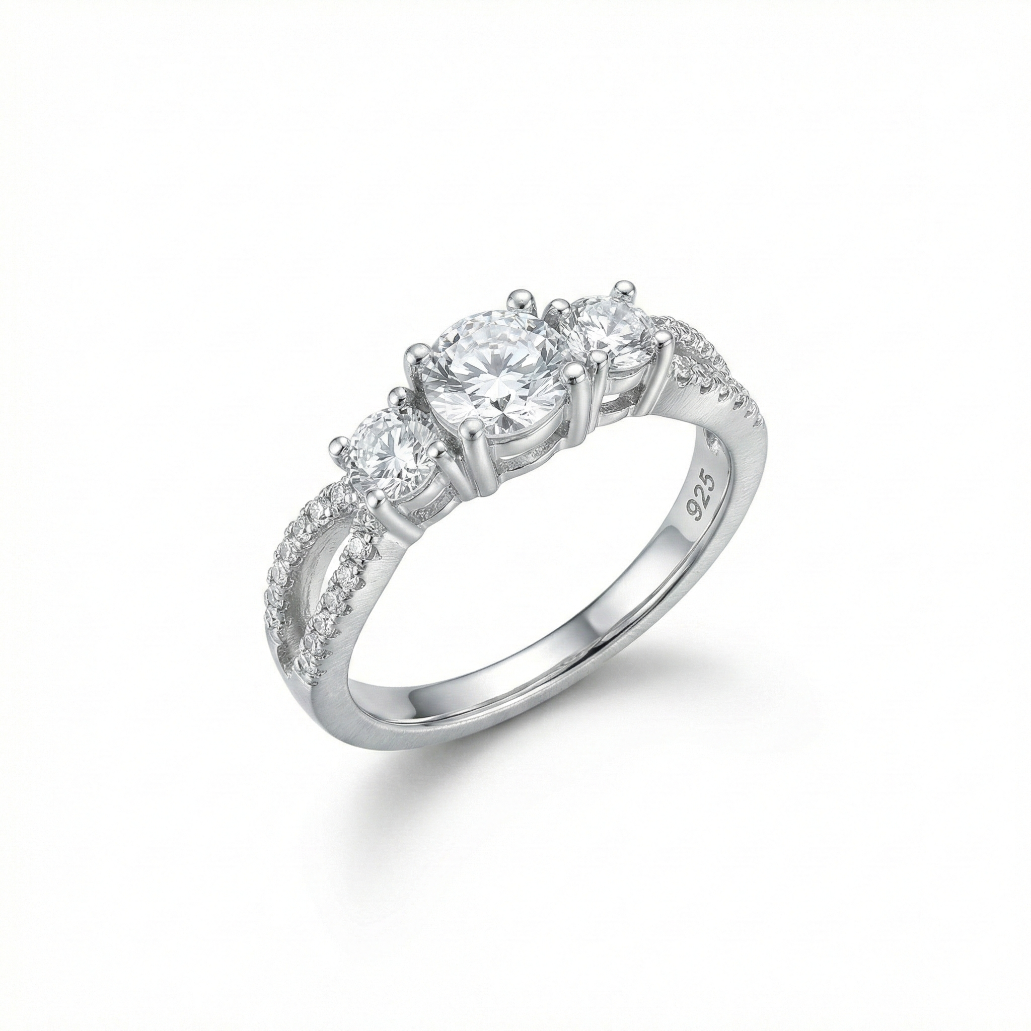 Three Stone Adjustable Ring