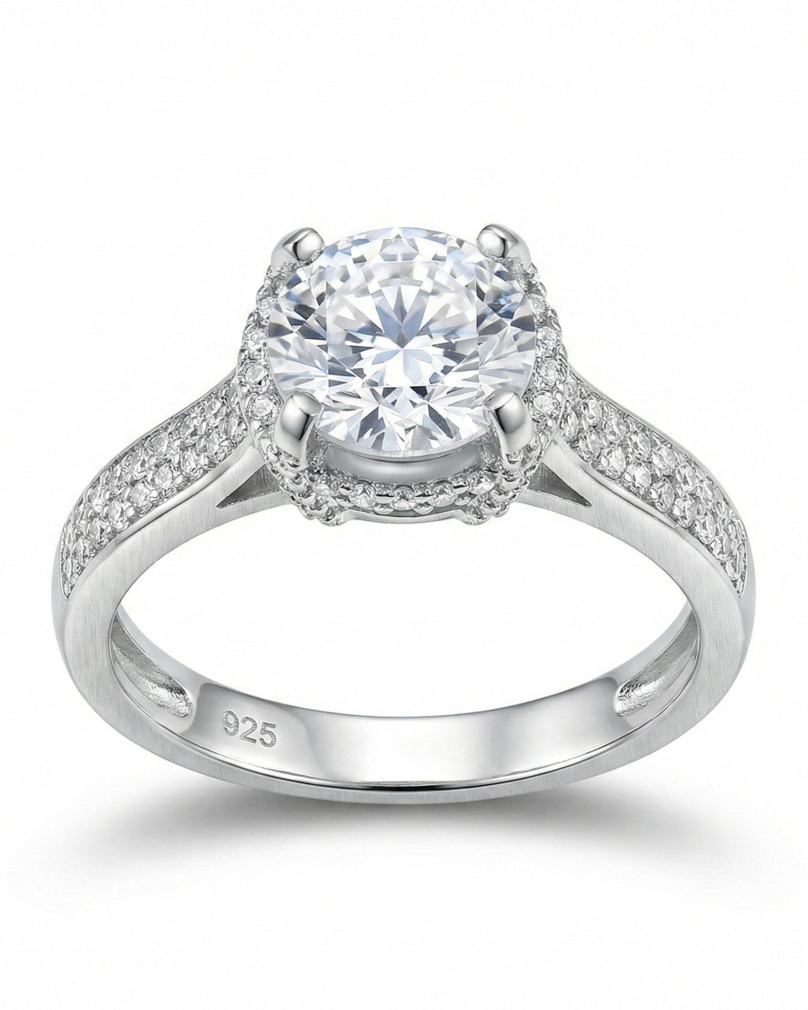Round Halo Adjustable Ring