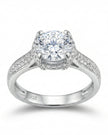 Round Halo Adjustable Ring