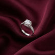 Round Halo Adjustable Ring
