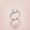 Round Halo Adjustable Ring