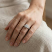 Princess Cut Halo Adjustable Ring
