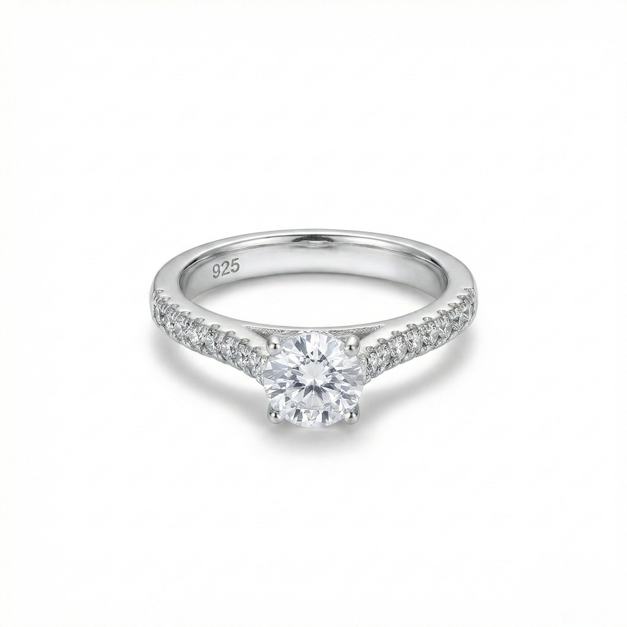 Classic Solitaire Adjustable Ring