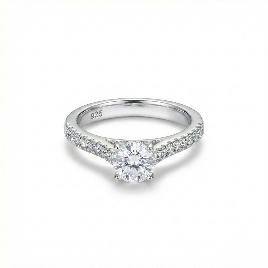 Classic Solitaire Adjustable Ring