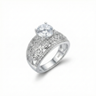Vintage Style Adjustable Solitaire Ring