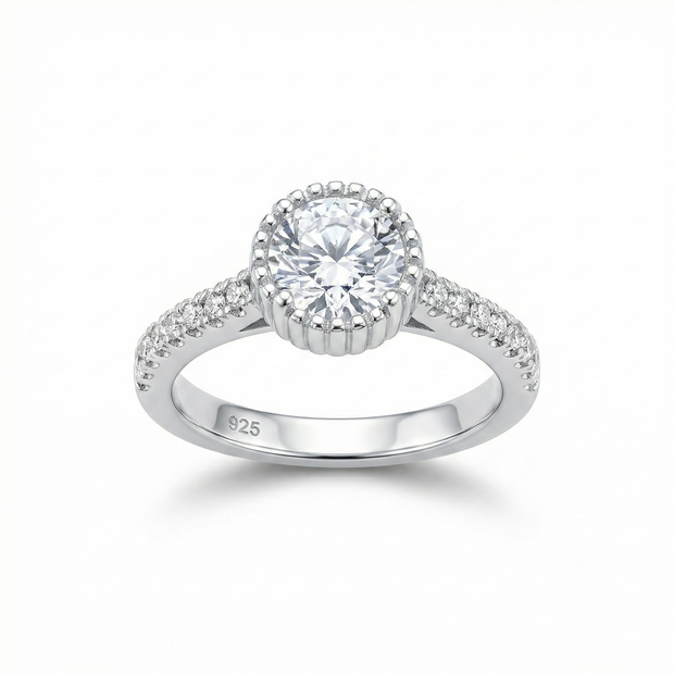 Bezel Set Solitaire Adjustable Ring