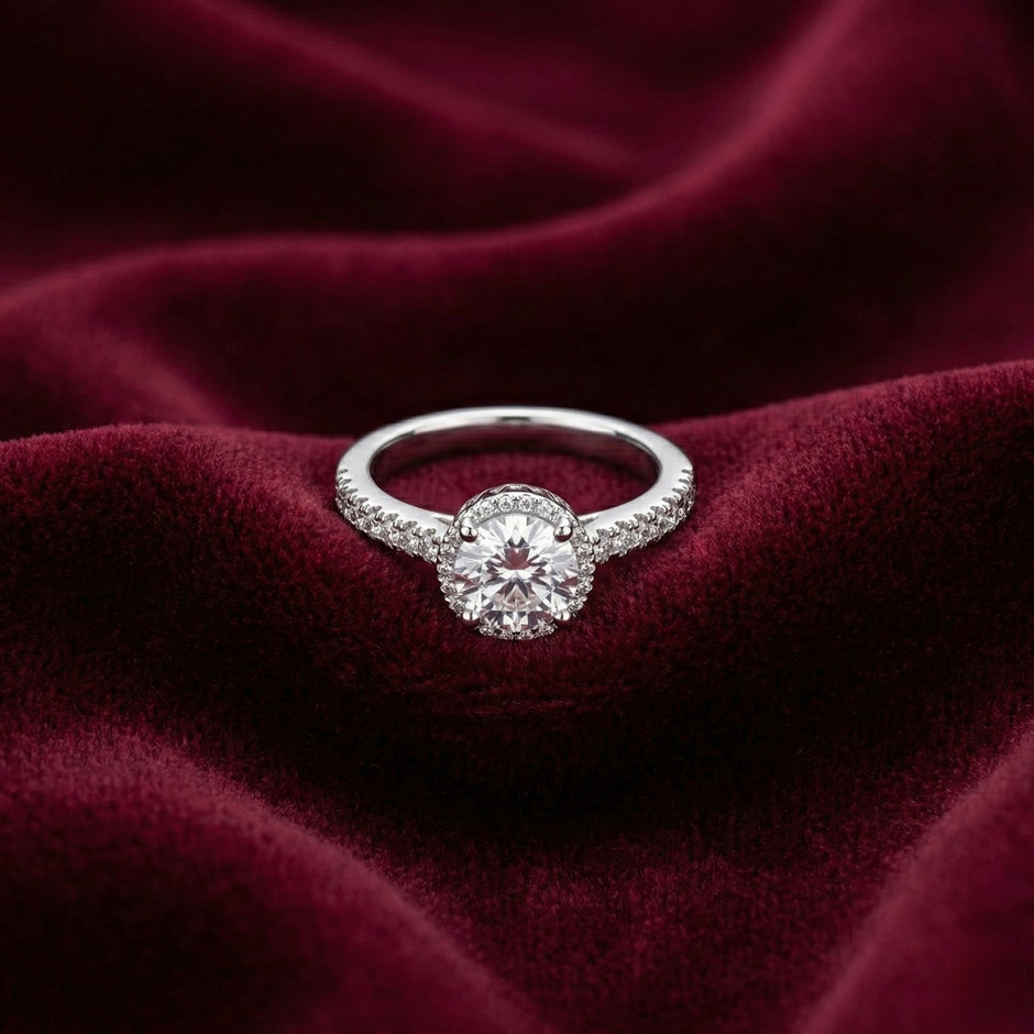 Bezel Set Solitaire Adjustable Ring