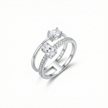 Open Double Stone Statement Ring