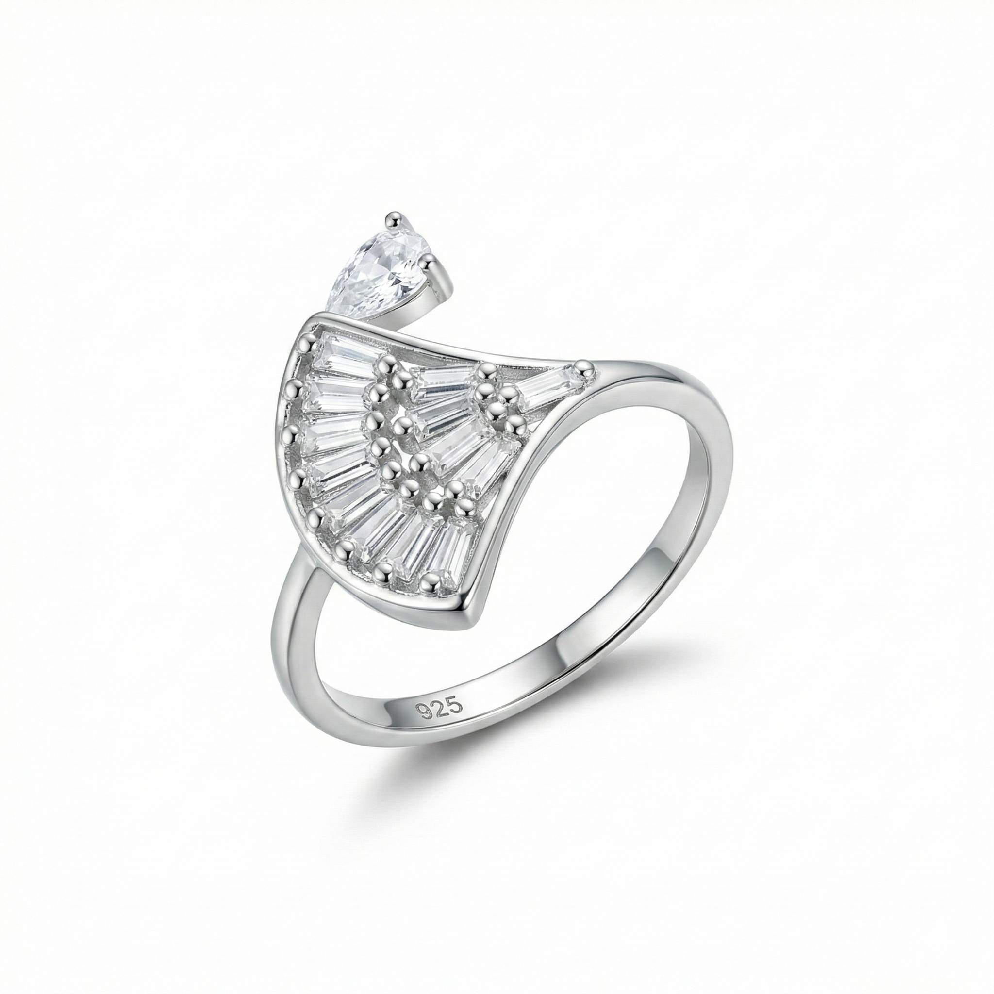 Fan Shape Statement Cocktail Ring