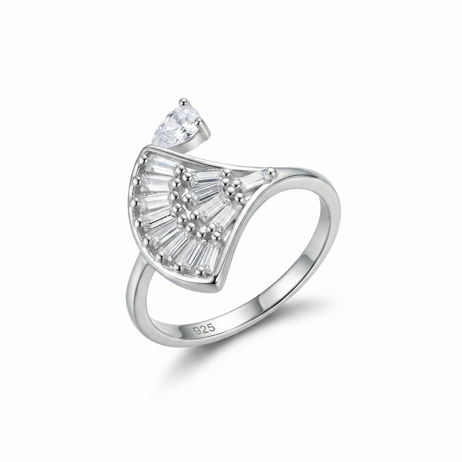 Fan Shape Statement Cocktail Ring