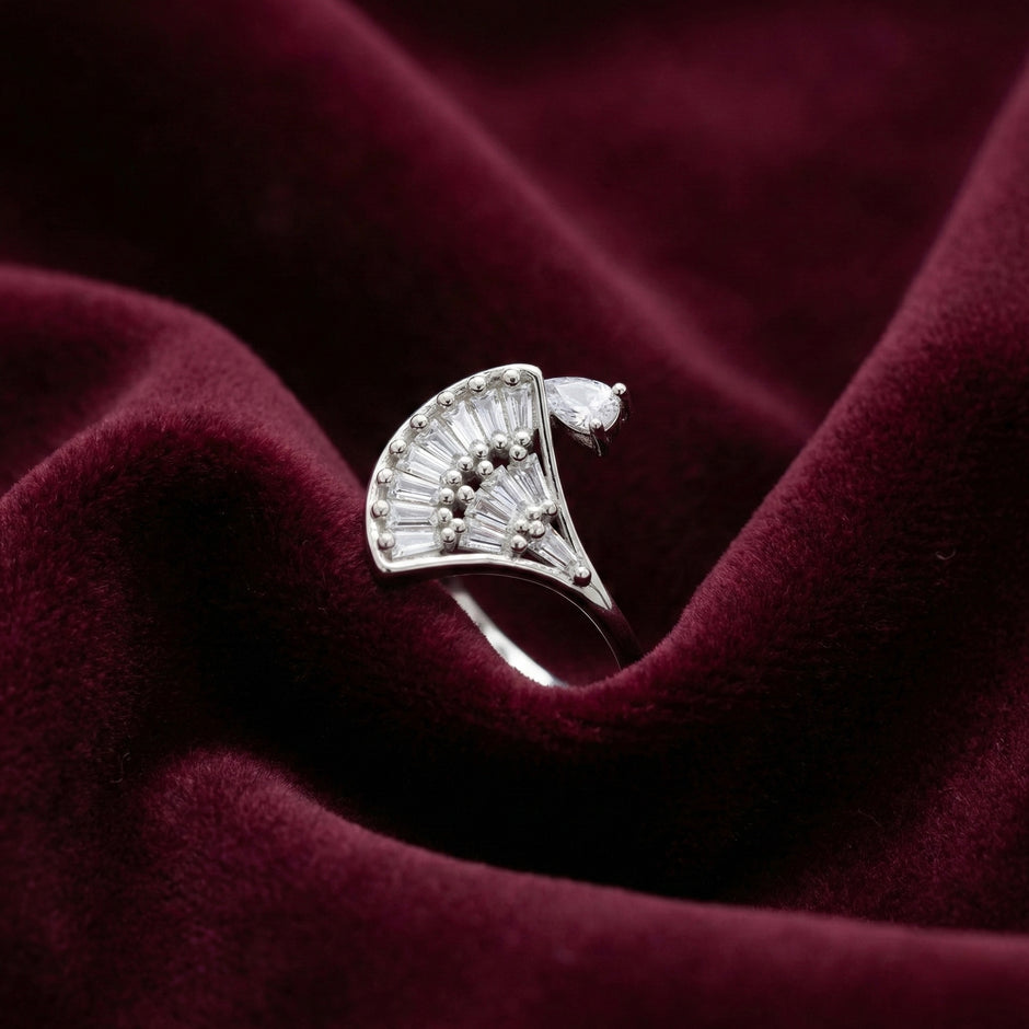 Fan Shape Statement Cocktail Ring