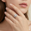 Vintage Floral Halo Statement Ring